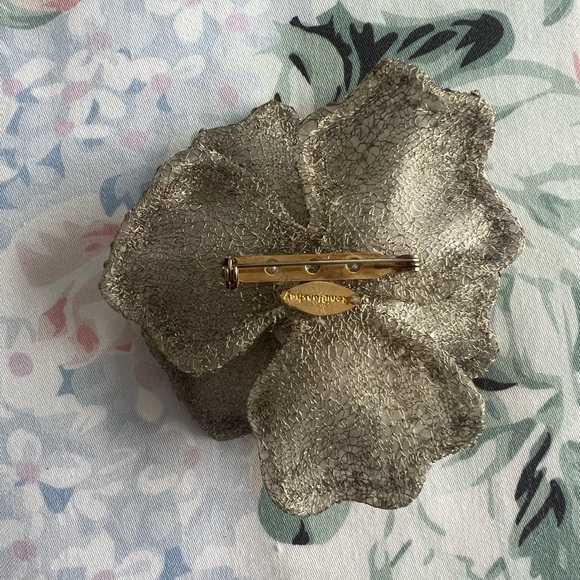 Very Rare!  Gorgeous Roni Blanshay Mesh Crystal Flower Pin/Brooch - Picture 9 of 10